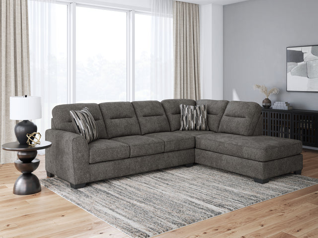 Olten Graphite 2-Piece Sectional with Chaise - Ornate Home