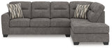 Olten Graphite 2-Piece Sectional with Chaise - Ornate Home