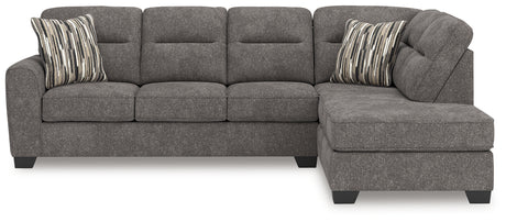 Olten Graphite 2-Piece Sectional with Chaise - Ornate Home