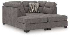 Olten Graphite 2-Piece Super Chaise - Ornate Home