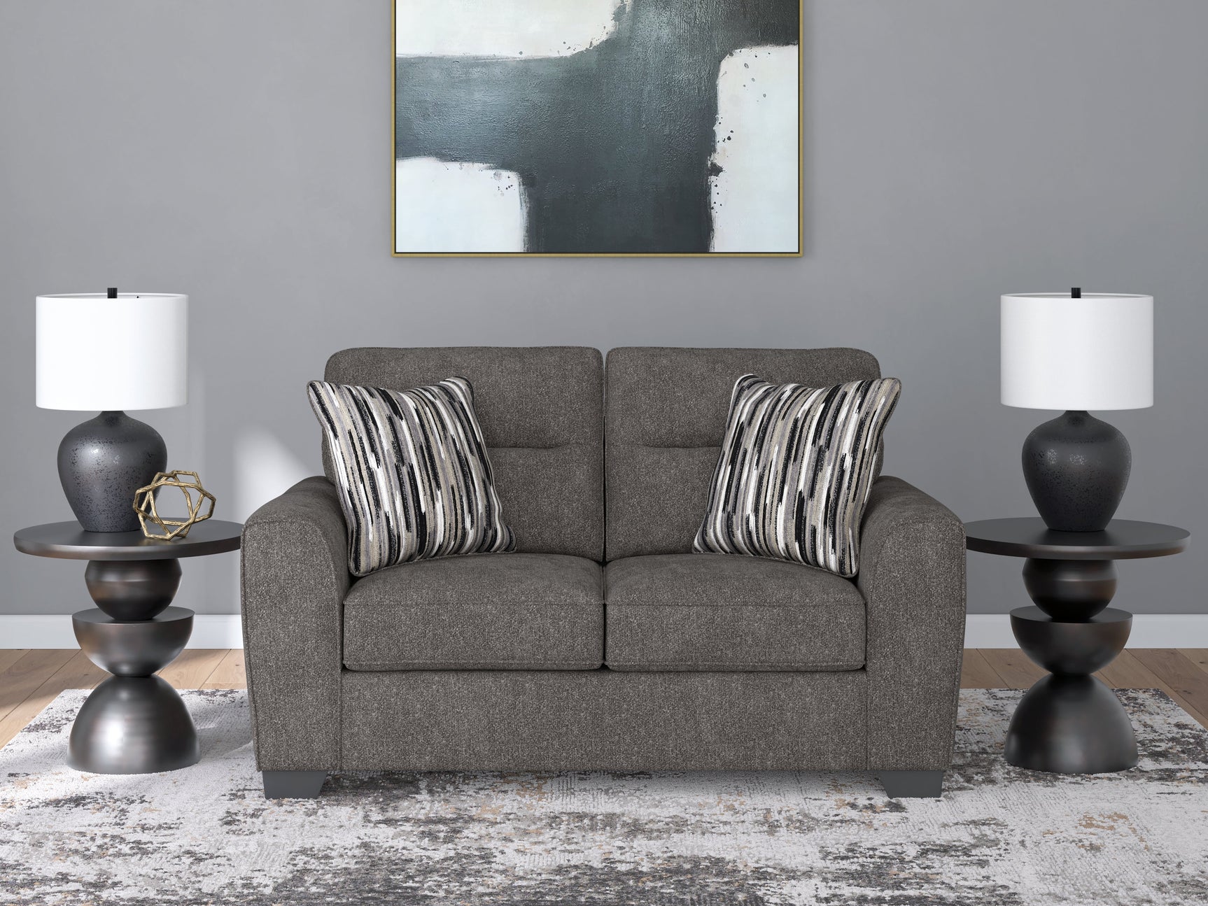 Olten Graphite Loveseat (Online Special Price) - Ornate Home
