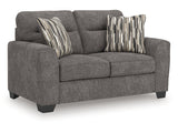 Olten Graphite Loveseat - Ornate Home
