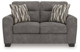 Olten Graphite Loveseat - Ornate Home