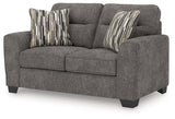Olten Graphite Loveseat - Ornate Home