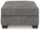Olten Graphite Oversized Accent Ottoman - Ornate Home
