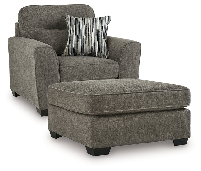 Olten Graphite Oversized Chair and Accent Ottoman (Online Special Price) - Ornate Home
