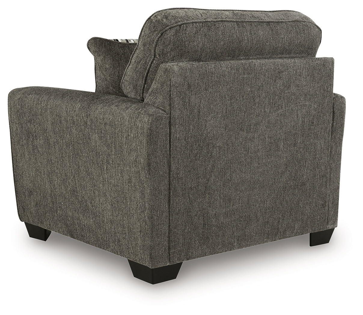 Olten Graphite Oversized Chair and Accent Ottoman - Ornate Home