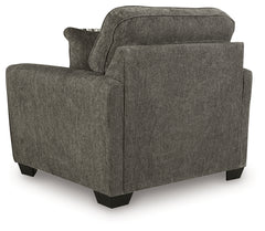 Olten Graphite Oversized Chair and Accent Ottoman - Ornate Home