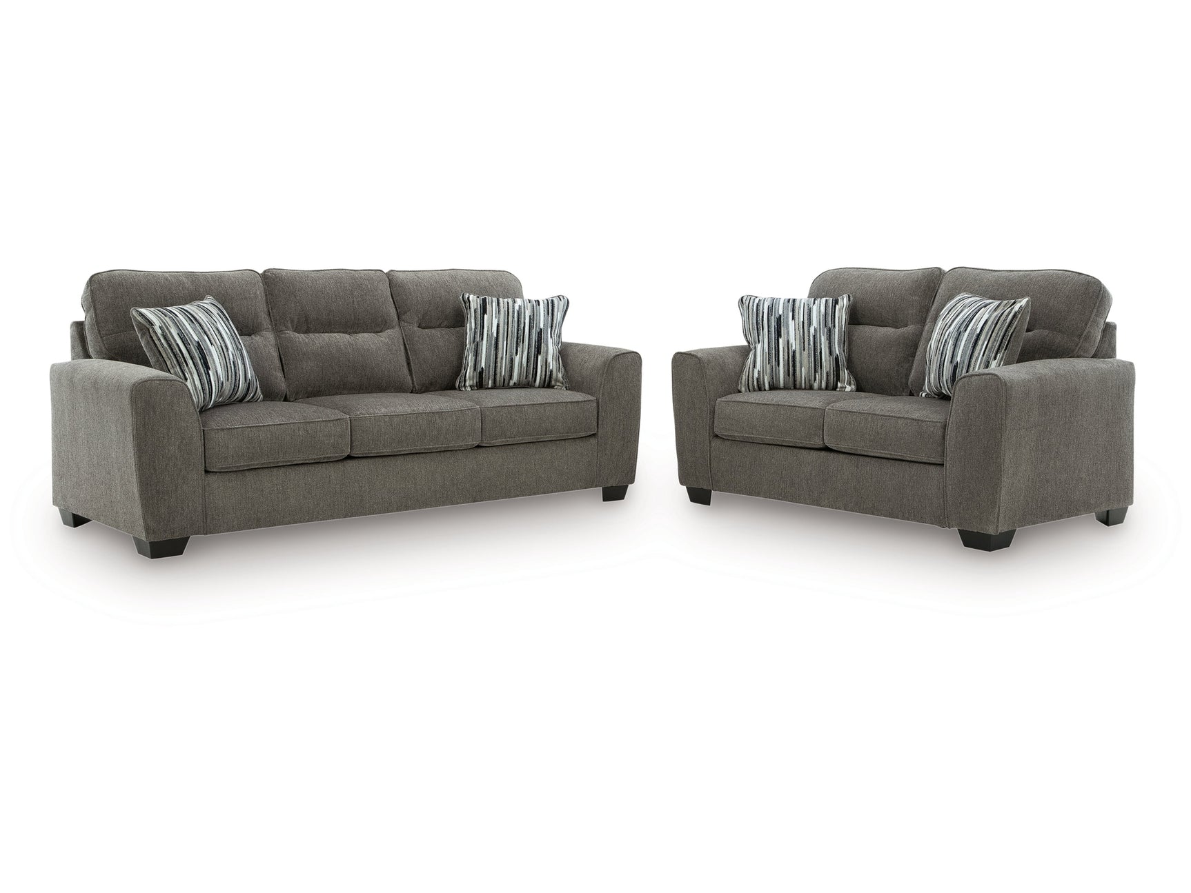 Olten Graphite Sofa and Loveseat - Ornate Home