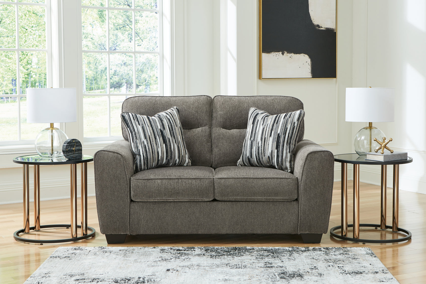 Olten Graphite Sofa and Loveseat - Ornate Home