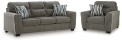 Olten Graphite Sofa and Oversized Chair - Ornate Home