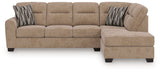 Olten Mocha 2-Piece Sectional with Chaise (Online Special Price) - Ornate Home
