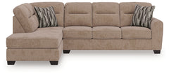 Olten Mocha 2-Piece Sectional with Chaise - Ornate Home