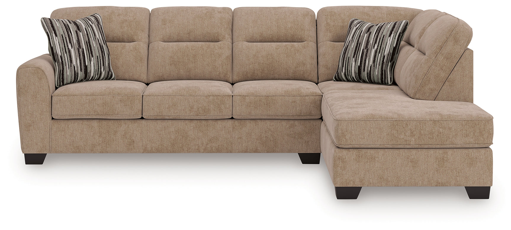 Olten Mocha 2-Piece Sectional with Chaise - Ornate Home