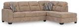 Olten Mocha 2-Piece Sectional with Chaise - Ornate Home