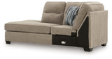 Olten Mocha 2-Piece Sectional with Chaise and Ottoman (Online Special Price) - Ornate Home