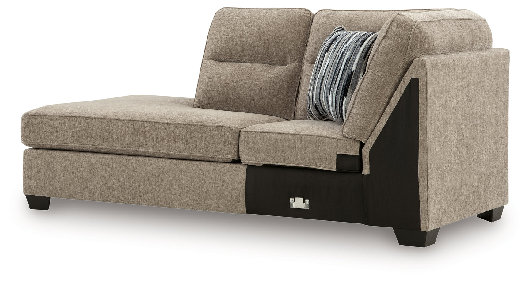 Olten Mocha 2-Piece Sectional with Chaise and Ottoman (Online Special Price) - Ornate Home