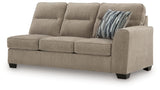 Olten Mocha 2-Piece Sectional with Chaise and Ottoman (Online Special Price) - Ornate Home