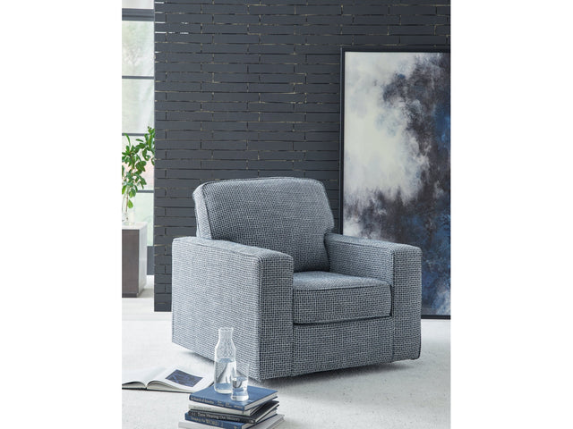 Olwenburg Denim Swivel Accent Chair - Ornate Home