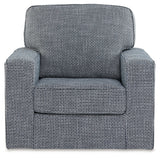 Olwenburg Denim Swivel Accent Chair - Ornate Home