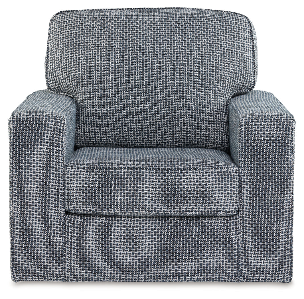 Olwenburg Denim Swivel Accent Chair - Ornate Home