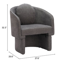 Olya Truffle Gray Accent Chair - Ornate Home