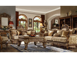 Olympia Antique Gold & Perfect Brown 3pc Living Room Set  / HD-610 - Ornate Home
