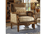 Olympia Antique Gold & Perfect Brown Chair  / HD-610 - Ornate Home