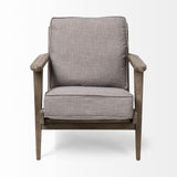 Olympus Flint Gray Fabric Covered Wooden Frame Accent Chair - Ornate Home
