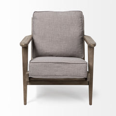 Olympus Flint Gray Fabric Covered Wooden Frame Accent Chair - Ornate Home