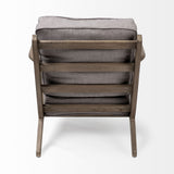 Olympus Flint Gray Fabric Covered Wooden Frame Accent Chair - Ornate Home