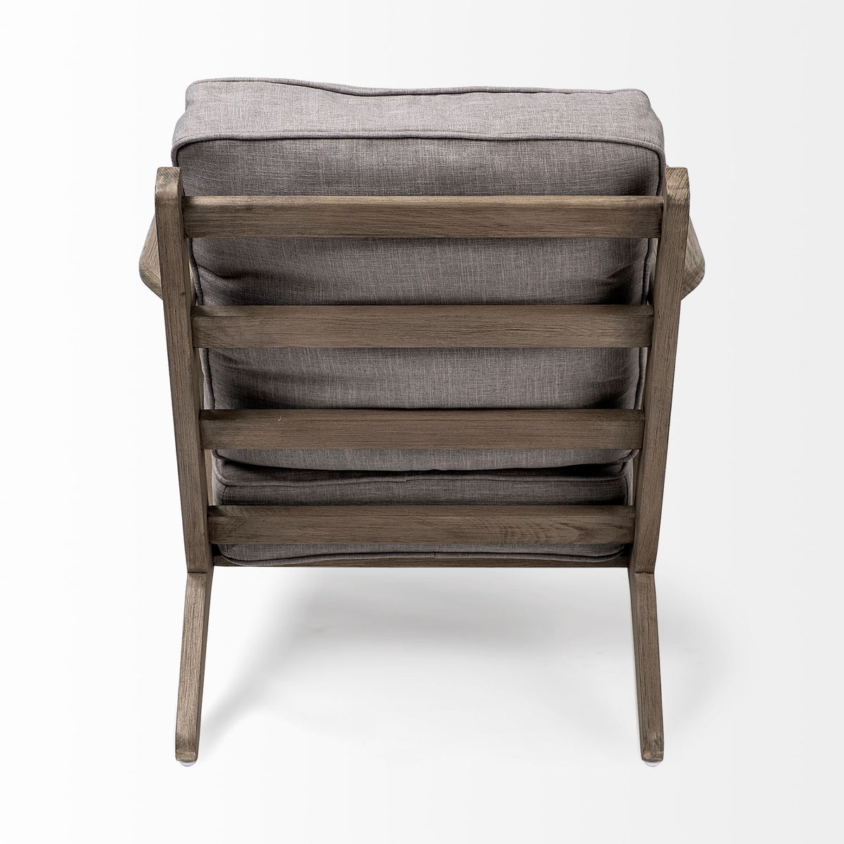 Olympus Flint Gray Fabric Covered Wooden Frame Accent Chair - Ornate Home