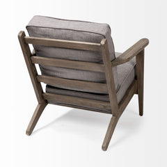 Olympus Flint Gray Fabric Covered Wooden Frame Accent Chair - Ornate Home