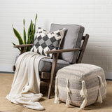Olympus Flint Gray Fabric Covered Wooden Frame Accent Chair - Ornate Home
