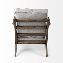 Olympus Frost Gray Fabric Wrapped Wooden Frame Accent Chair - Ornate Home