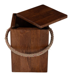Omaga Walnut Storage Side Table - Ornate Home