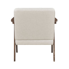 Omara Beige Accent Chair (Dark Brown) - Ornate Home