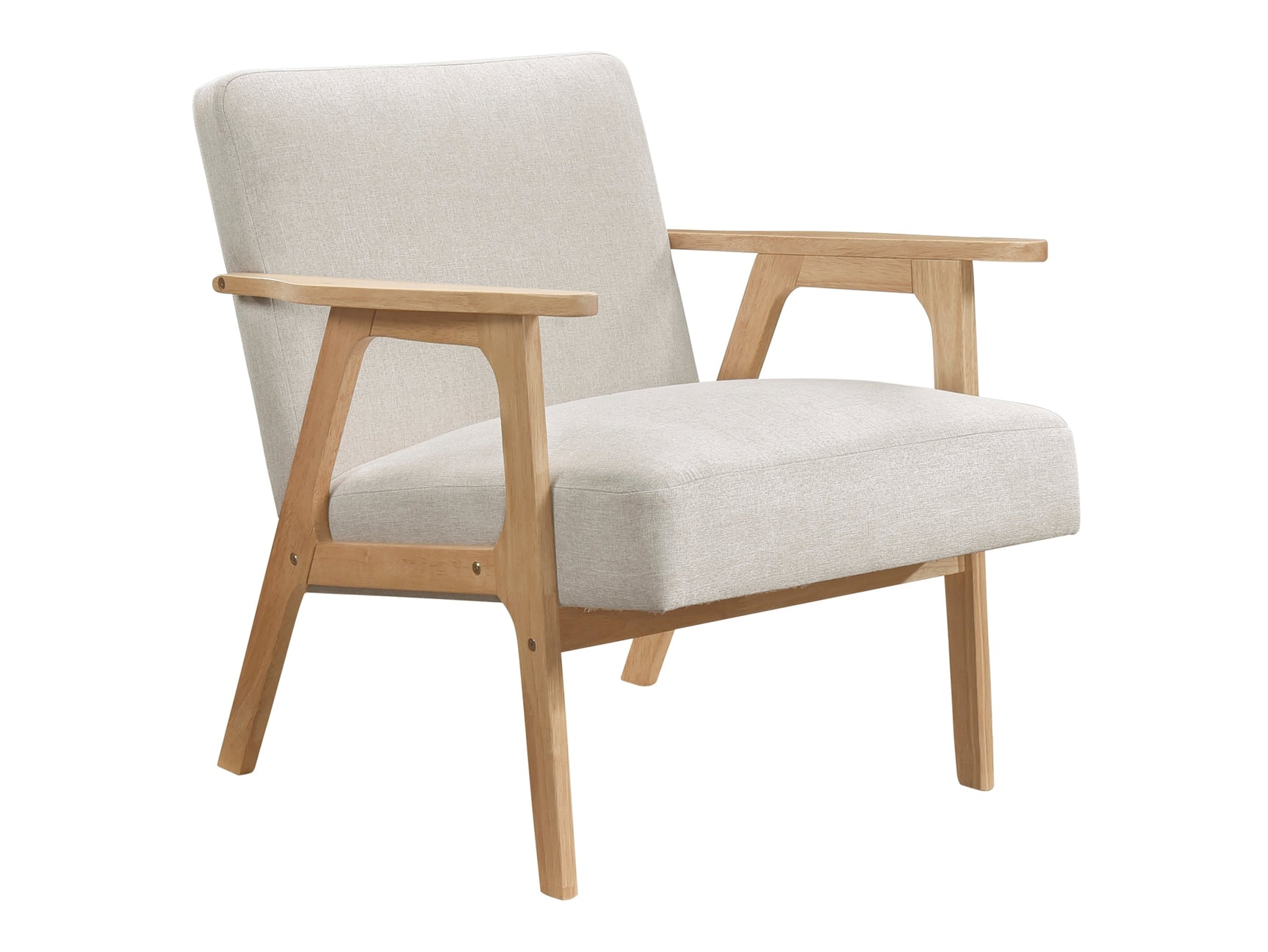 Omara Beige Accent Chair (Light Brown) - Ornate Home