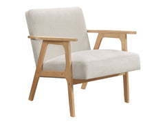 Omara Beige Accent Chair (Light Brown) - Ornate Home