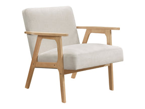 Omara Beige Accent Chair (Light Brown) - Ornate Home