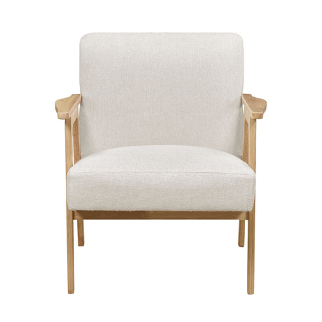 Omara Beige Accent Chair (Light Brown) - Ornate Home