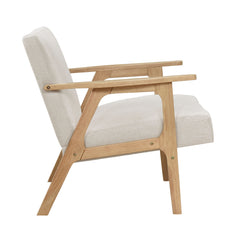 Omara Beige Accent Chair (Light Brown) - Ornate Home