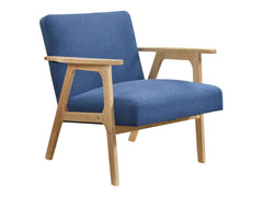 Omara Blue Accent Chair (Light Brown) - Ornate Home