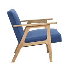 Omara Blue Accent Chair (Light Brown) - Ornate Home