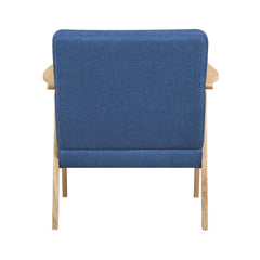 Omara Blue Accent Chair (Light Brown) - Ornate Home