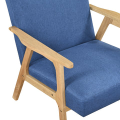 Omara Blue Accent Chair (Light Brown) - Ornate Home