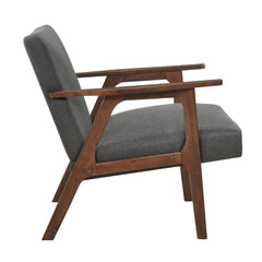 Omara Dark gray Accent Chair (Dark Brown) - Ornate Home