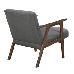Omara Dark gray Accent Chair (Dark Brown) - Ornate Home