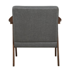 Omara Dark gray Accent Chair (Dark Brown) - Ornate Home