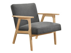 Omara Dark gray Accent Chair (Light Brown) - Ornate Home